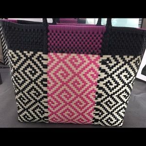 Hand made plastic bag tote.